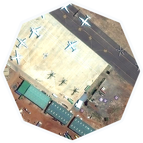 aerial view of airport